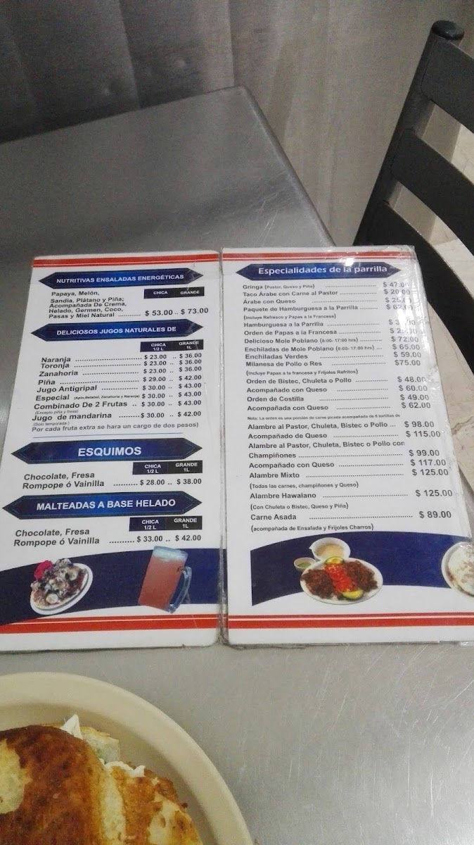 Taquería y Juguería Zamora Menu - Image 2